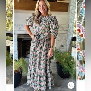 Karlie Vintage Floral Maxi Dress NWT